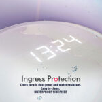 Smart Sensor Digital Wood Wall Clock, Round Wall & Desktop Clock with Easel Stand