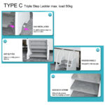 Child Safety Triple Step Ladder Stool